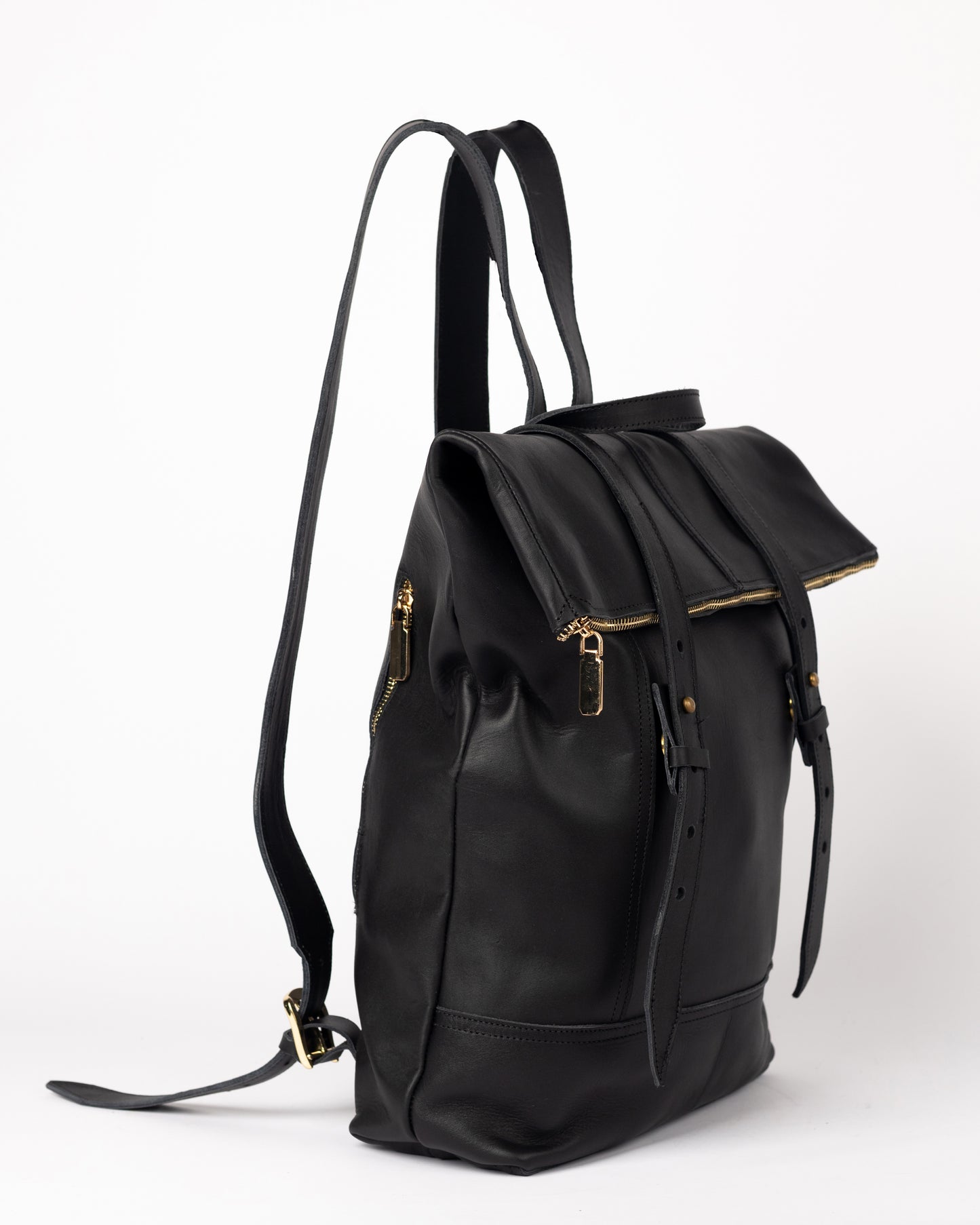 The KMD Leather All-Purpose Backpack (Black)