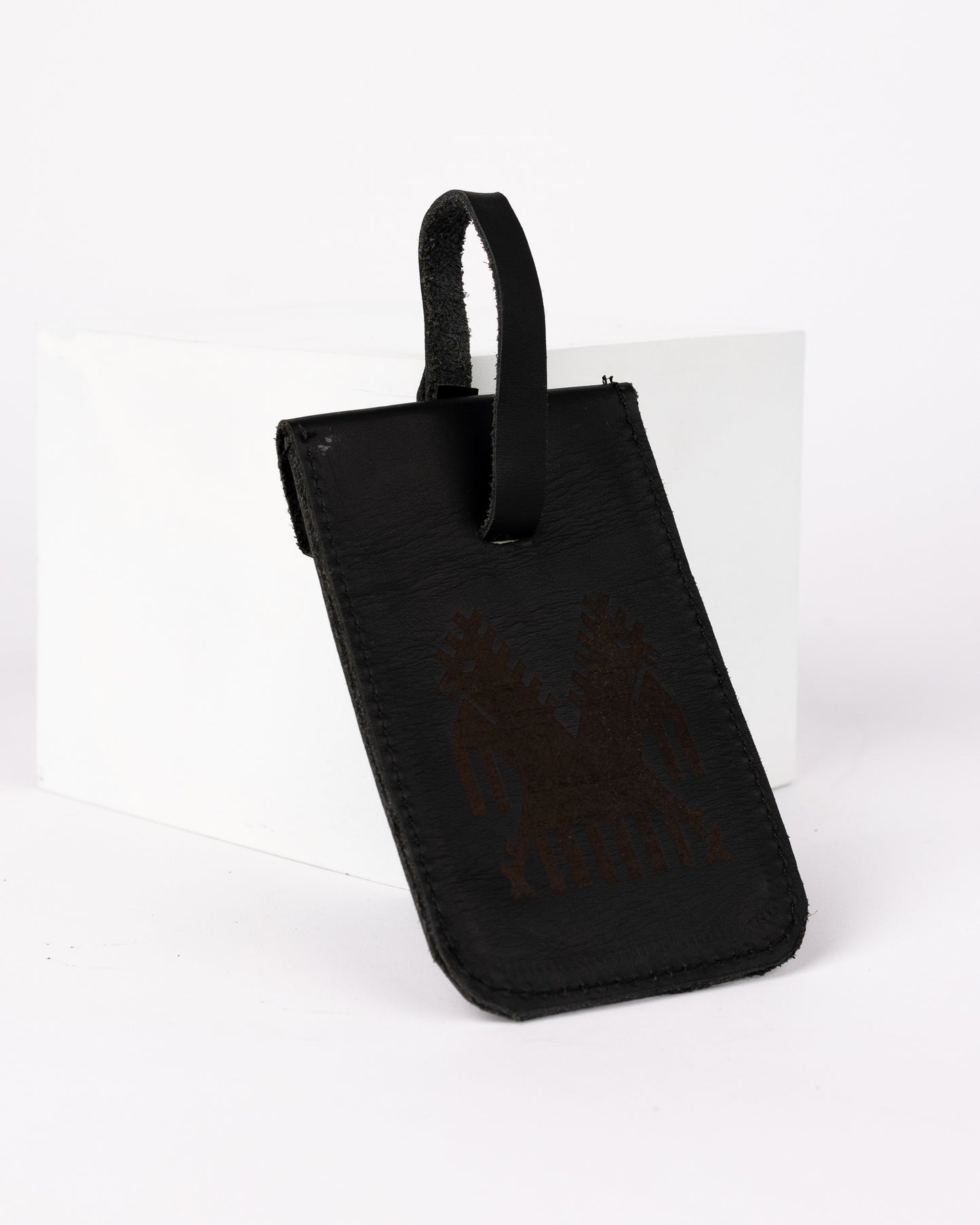 The Panza Verde Leather Luggage Tag
